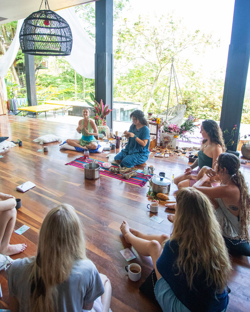 Retreat memory: cacao ceremony circle