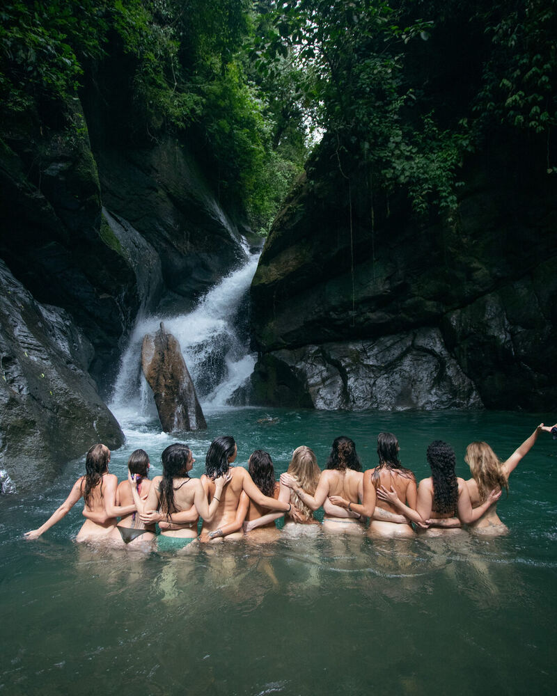 Retreat memory: waterfall sisterhood